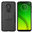 Dual Layer Rugged Tough Case & Stand for Motorola Moto G7 Power - Black